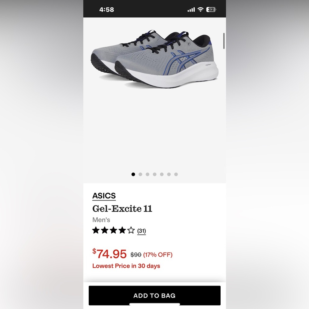 ASICS Men's Athletic Shoes like new, worn only two times! Awesome deal!